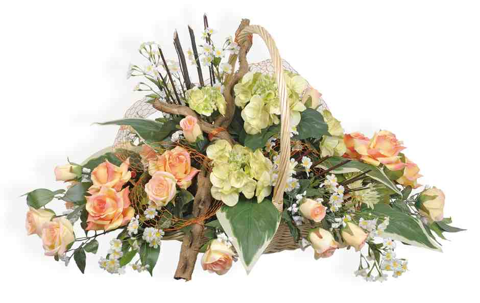 panier de fleur pour décès ou enterrement