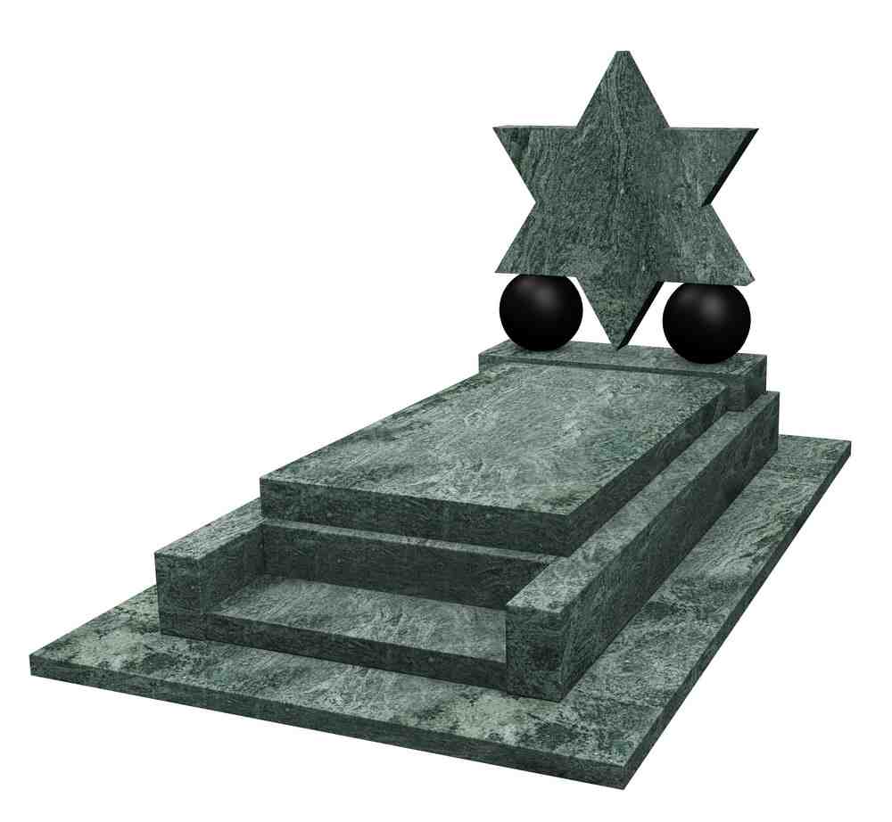 Monument funéraire classique neutre avec symbole israélite